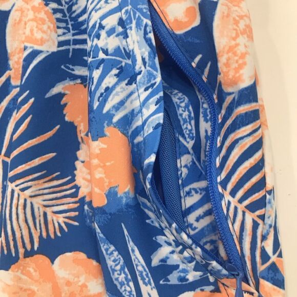 Columbia PFG Tidal Wave Blue Peach Tropical Floral Print Pull On Quick Dry Short - Picture 6 of 11
